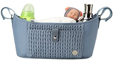 SEWBOO Universal Baby Stroller Organizer,Diaper Caddy Organizer with Adjustable Straps to Fits Nearly Any Strollers