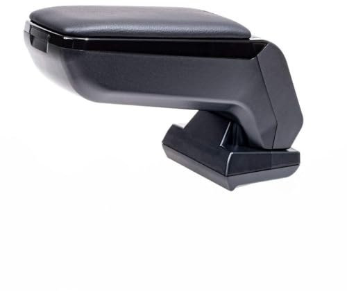 RATI ARMSTER S Armlehne kompatibel für DACIA SPRING 2021-2024 [schwarz,vegan Leder] nachrüstbare Mittelarmlehne mit Staufach