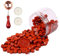 Comealltime Juego de 248 piezas de cera de lacre, sistema de color macarón, cuentas octogonales con 2 velas de té y 1 cuchara de fusión, barniz para sellos de cera (rojo marrón)