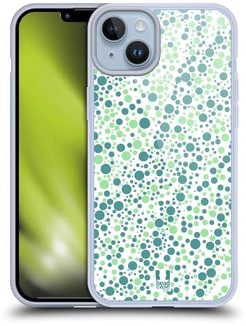 Head Case Designs Menta Y Verde Musgo Patrones de partículas Caso de Gel Suave Compatible con Apple iPhone 14 Plus