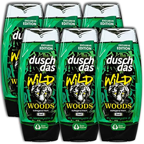 Lot de 6 gels douche Wild Woods 3 en 1 - 225 ml