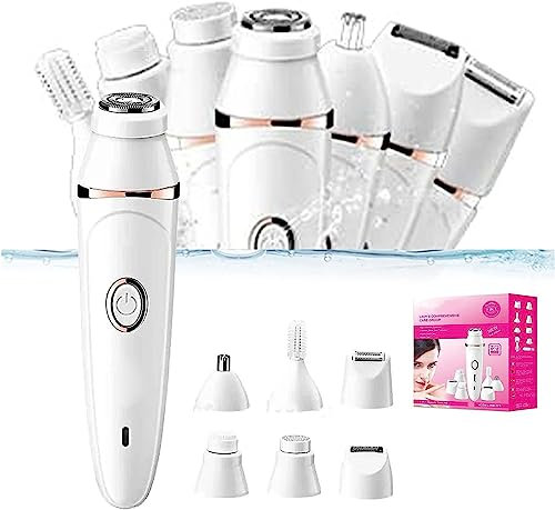 2023 New Pluxy Hair Removal for Face,Electric Facial Hair Remover,Face Epilator for Women Facial Hair,7 in 1 Rechargeable Epilating and Cleansing Brush,Beauty Tools Kit for All Skin Types
