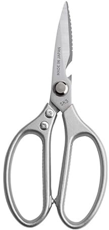 FURLOU Kitchen Poultry Shears, Japanese Chicken Scissors Stainless Steel Multi-Function Vegetable Meat Barbecue Tool Scissors (Color : Silver)