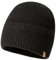 TOP-EX XL/XXL 100% Merinowolle Beanie Mütze, Wintermuetze Wollmütze Herren Damen, Strickmuetze Fisherman Beanie Trawler Mütze Warme Fleece Futter Schwarz M/L