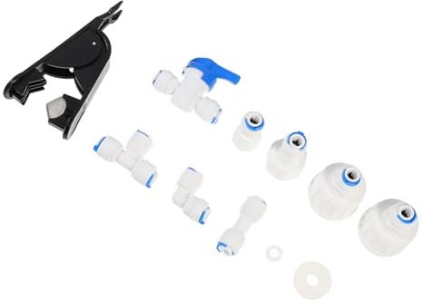 jojofuny Eismaschine Wasserleitungsanschlussset Aus Robustem Material Mit 9 Teilen Für Kaffeemaschinen Und Eiswürfelbereiter Sicherer Schnellanschluss Kompatibel Für Festwasseranschluss
