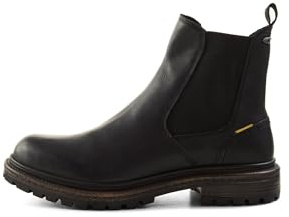 camel active Herren Chelsea Boot aus Echtleder Schwarz, menswear-44