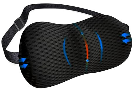 Relivy - Lordosenstütze Auto, Rückenkissen Sofa und Auto, Rückenkissen Bürostu, Lendenwirbelkissen, Lendenkissen Auto und Bürostuhl, Lordosekissen Auto, Rückenstützkissen, Schwarz