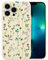 RALEAVO Blumen Handyhülle für iPhone 13 Pro, Hochwertiges Flüssig Silikon Stoßfeste Schutzhülle mit niedlichen Blumenmustern, Ultra Dünn mit Microfiber Matt Hülle für iPhone 13 Pro-Beige