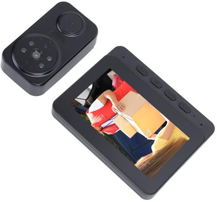 Dpofirs Telecamera Spioncino per Porta 'appartamento Schermo LCD HD da 4,3 Pollici Campanello Visivo Grandangolare da 170 Gradi Visualizzatore per Porta Digitale, Videocamera per