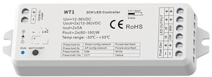 LED-Dimmer, DC 12 V, 24 V, 36 V, LED-Dimmer, einfarbig, doppelt weiß, CCT-Lichtleisten-Controller