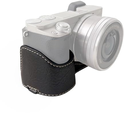 Case for A6400/A6300/A6100/A6000 Digital Camera,Anti-Scratch Synthetic Leather Protective Cover,Leather Camera Case Bag for A6400/A6300/A6100/A6000 (Black)