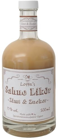 Lotta's Sahne Likör Zimt und Zucker | 500 ml. Flasche