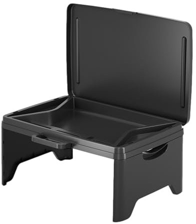 Bed Laptop Table - Folding Laptop Table With Handle, Portable Folding Desk On Bed, Reading Holder Notebook Stand Breakfast Bed Tray For Bed, Sofa - Black