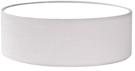 LQWELL Lámpara de Techo de Tela, Redonda, con Pantalla de Lino, Casquillo E27 x 6, máx.40W, Ø50cm x H10cm, Gris, para Salón, Dormitorio, Comedor y Oficina