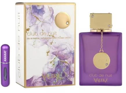 CDN Maleka Eau de Parfum, 105 ml, Arabisches Parfüm für Damen, langanhaltend, inklusive nachfüllbarem Zerstäuber, 5 ml, blumiger fruchtiger Duft mit Noten von Litschi, Orris und Bonbons (Maleka)