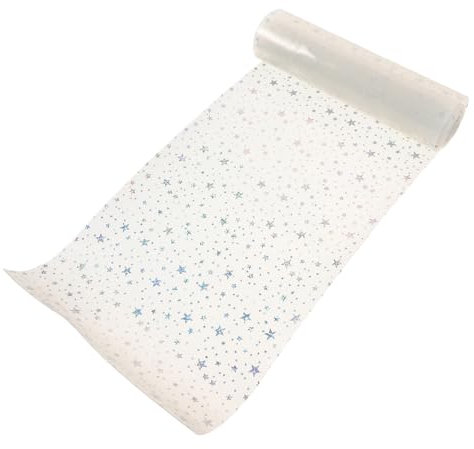 HOMSFOU 1 Rollo PVC Transparente Manualidades Material Artístico Proyectos de Bricolaje y Creaciones