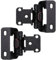 HONITANO 1 Set Soft Close Cabinet Hinges Overlay Black Door Hinges for Kitchen Wardrobe Furniture Self Closing Function Easy Installation Sturdy Cold Rolled Material