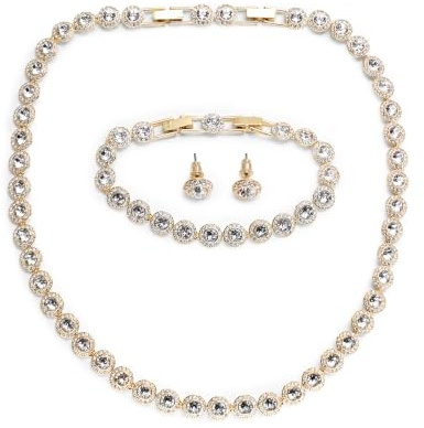 Swarovski Una Angelic Set, Round Cut, Weiß