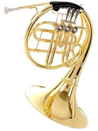 Anfänger-Waldhorn B Dur Horn drei Klappen goldlackiert(Double-row)
