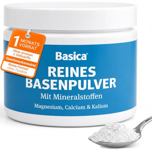 Basica® reines Basenpulver zum Auflösen - 240 g | für eine normale Säure-Basen-Balance | vegan laktosefrei & ohne Zucker | verschiedene basische Mineralien und Spurenelemente