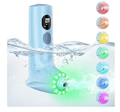 Spa de bain jet avec mode mousse, jet d'eau à 3 niveaux, 7 couleurs RVB, IP67, affichage de la température, plaisir du bain en famille à la maison