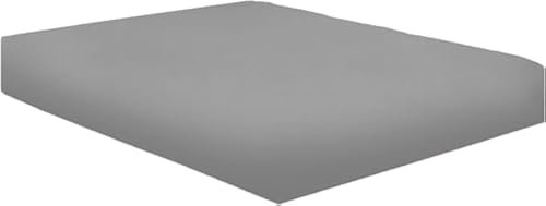 Spannbettlaken, 100% ägyptische Baumwolle, extra hoch geschnitten, 40 cm, in 15 Farben verfügbar., baumwolle, silber, King Size