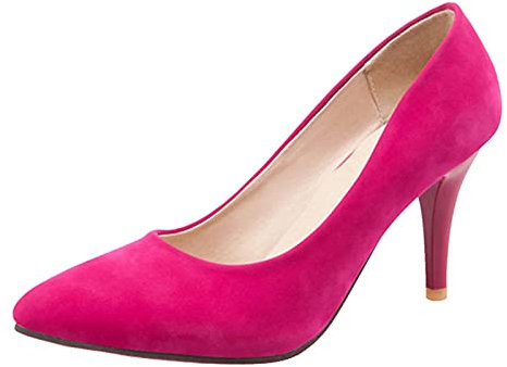 CHICMARK Donne abito décolleté con punta a punta punta slip-on scarpe per lavoro & Incontri, Fucsia, 37 EU