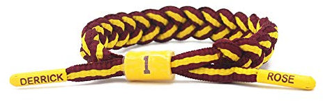 Lorh's store Basketball Team Sterne Armbänder Hand weben verstellbare Sport Schnürsenkel Armband (① Derrick Rose)