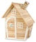 EXIT Toys Fantasia 100 Holzspielhaus für Draußen - Mit Schornstein - Gartenhaus aus Holz für Kinder - Einfache Montage - 100% FSC Zedernholz - TÜV-Zertifiziert - 128x108x171cm - Natur