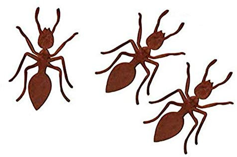 itsisa ® Dekofigur Ameise im Rost Design, 3er Set, Rostfigur für den Garten, Gartendeko, Metalldeko