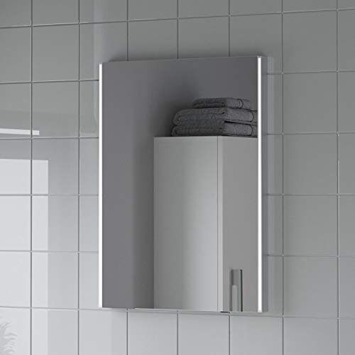 Artis® 450 x 600mm Bathroom Mirror with LED Lights Wall Mounted Illuminated Light Vanity Mirrors for Bathrooms, Battery Operated, Switch