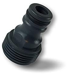 Adaptateur de robinet mâle | Lot de 6 | Filetage 20 * 27 3/4 pouce | Raccordement tuyau plastique | Connexion tétine sur tuyaux arrosage | Joints d'étanchéité | Revêtement souple | Kibros JADMx6