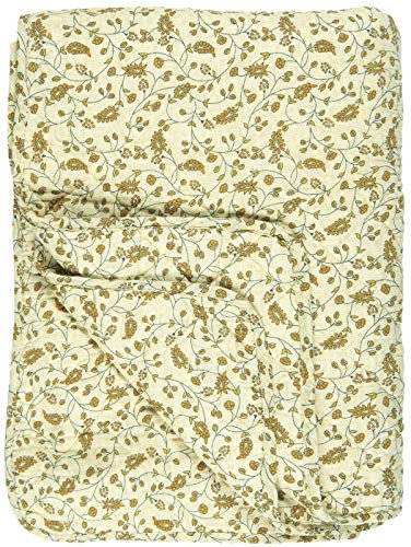 IB Laursen - Tagesdecke, Bettüberwurf, Quilt - Baumwolle - Hellgelb mit Blumen - 180 x 130 cm 0724-00