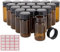 Pxyelec 20 Pack Set 20 ML Brown Screw Cap Glass Bottle for Essential Oils, Perfumes and Oil Blends Comes with Red Handwritten Sticker Paper