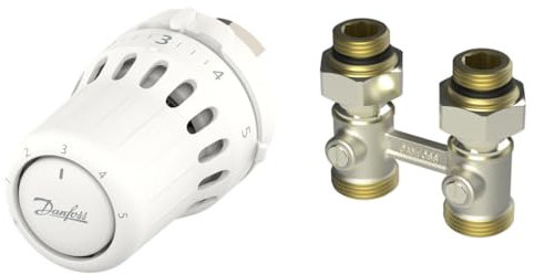 Danfoss - Corps de robinet + tête thermostatique - Kit Tête thermostatique React M30X1,5 + RLV-KB droit Mâle 1/2 (15/21) - Danfoss