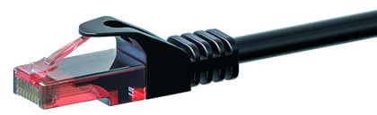 Danicom CAT6 Netzwerkkabel - U/UTP - 0.50 meter - Schwarz - 100% Kupfer, POE, Ethernet, LAN, Patchkabel, Datenkabel, RJ45 - für Serverschränke, Switches, Router, Modems!