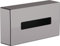 hansgrohe AddStoris - Kosmetiktuchbox, Kosemtiktuchspender für Wandmontage, verdeckte Befestigung, Badezimmer Zubehör, Brushed Black Chrome, 41774340