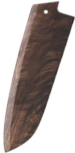 Aibote Handmade Natural Black Walnut Wood Santoku Knife Sheath 7 inch,Magnetic Knives Case Holder Protector Wooden Cover (Straight Entrance)