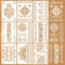 MWOOT 9 Pezzi Mandala Fiore Stencils Pittura, Kit Stencil Colore Disegno DIY, Riutilizzabile Painting Templates Accessori per Fai Da Te Legna Mobili Parete Cucina Scrapbooking Decorazioni(28x21CM)