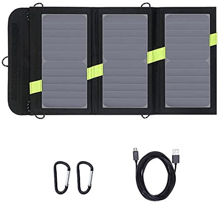 Foldable Solar Charger 20W Dual USB Durable Waterproof Solar Panels Charge for Phones, Battery Packs, Tablets While Camping And Traveling