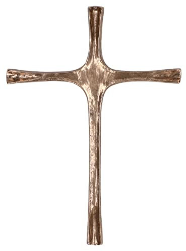 Butzon & Bercker Kunstvolles Wand-Kreuz aus Bronze, Maße 16 x 22 x 1,4 cm