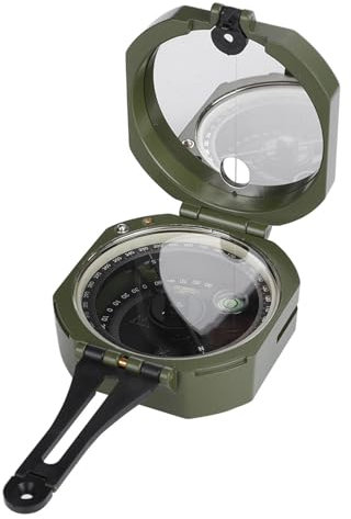 Bussola geologica professionale Bussola fluorescente impermeabile ad alta precisione Bussola di sopravvivenza multifunzionale per escursionismo Zaino in spalla Campeggio e navigazione di sopravvivenza