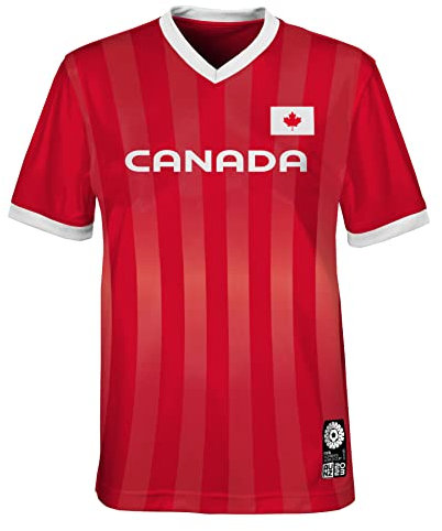 FIFA Offizielles Trikot der Frauenfussball-Weltmeisterschaft 2023 für Erwachsene, Kanada, Rot, X-Large