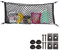 Relaxdays Gepäcknetz fürs Auto, 90x40 cm, elastisches Aufbewahrungsnetz, Kofferraumnetz mit Haken, universal, schwarz