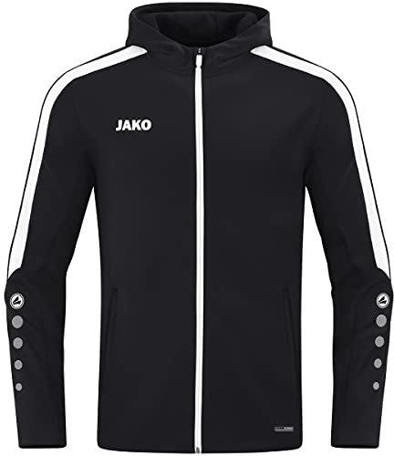 JAKO Herren Kapuzenjacke Power, Schwarz, M