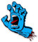 Santa Cruz, Screaming hand sticker (10 pk), Blue - TU