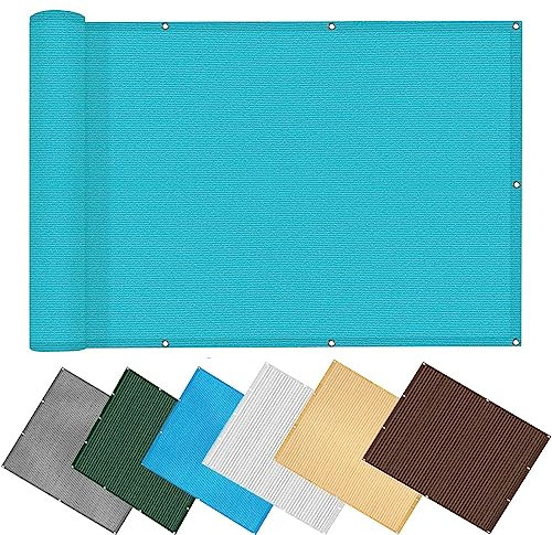 Toile d Ombrage 3.2 x 3.8 m Anti 95% UV Contre Le Vent Toile Ombrage Voile d'ombrage avec Corde Libre pour Jardin Terrasse Extérieur Patio Piscine, Bleu