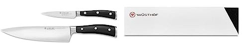 WÜSTHOF Classic Ikon Messersatz mit 2 Messern & Klingenschützer bis 20 cm, Weiß