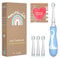 HappyLittleMouth elektrische Zahnbürste electric baby toothbrush for babies children (0-6 years)+dental care tips!(by German dentist) Gentle Soft Bristles, Sonic Technology,Colorful LED Lights BLUE