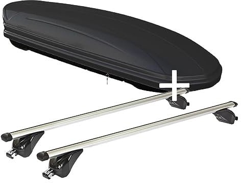 Dachbox VDPMAA320 320 Liter abschließbar schwarz matt + Dachträger VDPKING1 kompatibel mit BMW Serie 3 (G21) Touring 5 Türer ab 2019